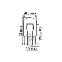 JBM 52864 - LAMPARA OBN WEDGE 21/5W 12V T20