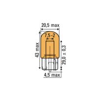 JBM 52370 - LAMPARA OBN 12V SIN CASQUILLO T20 AMBAR