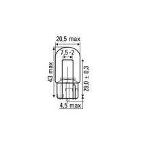 JBM 52368 - LAMPARA OBN 12V SIN CASQUILLO T20A