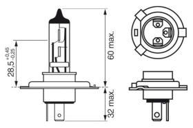 Bosch 1987302041 - LAMPARA H4 12V