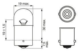 Bosch 1987302204 - LAMPARA R5W 12V 5W CON CASQUILLO