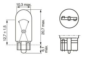 Bosch 1987302206 - LAMPARA W5W POSICION SIN CASQUILLO