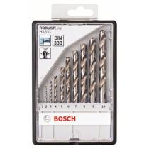 Bosch 2607010535 - HSS-G DIN338: ROBUSTLINE SET 10 UDS:1-10