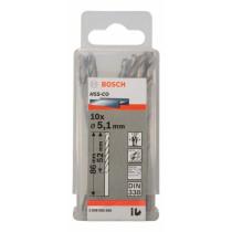 Bosch 2608585886 - HSS-CO DIN338: 5,1 X 52 X 86: 10 UDS