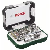Bosch 2607017322 - SET DE 26 UDS ATORNILLAR: VASOS,CARRACA