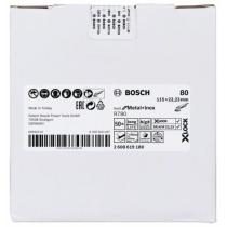 Bosch 2608619180 - DISCO FIBRA X-LOCK BEST FOR METAL & INOX R780 DE 115MM. GR80