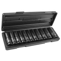 JBM 53744 - SET DE 11 VASOS DE IMPACTO 12 CANTOS 1/2" LARGOS