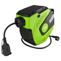 JBM 53584 - CARRETE DE CABLE ELÉCTRICO  - 12M - VERDE