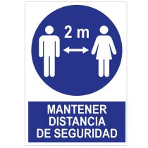 JBM 14810 - POSTER CARTULINA A3 CON "MANTENER LA DISTANCIA DE SEGURIDAD"