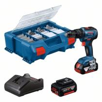 Bosch 06019H530A - GSB 18V-55.2X4,0AH.GAL.SET 82 ACC.L-CASE