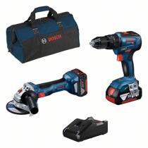 Bosch 0615990M4A - GSB 18V-55+GWS 18V-7+2X4,0AH+BOLSA