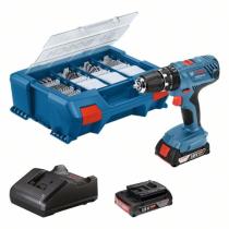 Bosch 06019H110B - GSB 18V-21 2 X2AH.GAL.SET 63 ACC.L-CASE.