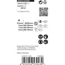 Bosch 2608900650 - EXPERT CYL-9 MULTICONSTRUCTION: SET 4UDS: 5,5; 6; 7; 8MM
