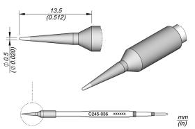 EAATA JB04C - JB04C - CARTUCHO CONICO Ø0,5 S1 PARA LAPIZ T245 (SOPORTE GRU