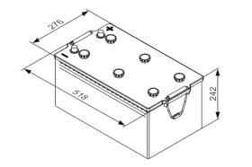 JASZ 722063 - GOOD YEAR TRUCK HEAVY DUTY 220 AH + DCHA. 1225A